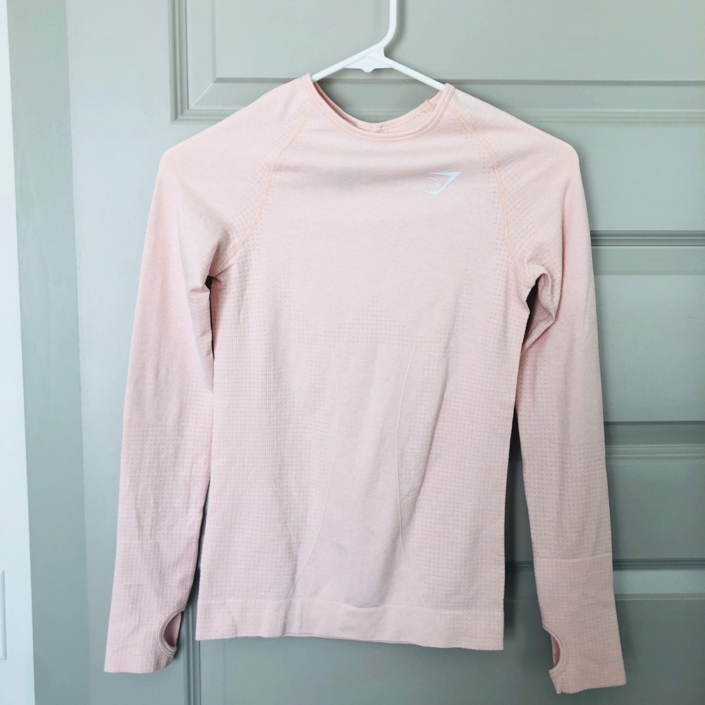 GymShark Vital Seamless Long Sleeve Tee - Blush